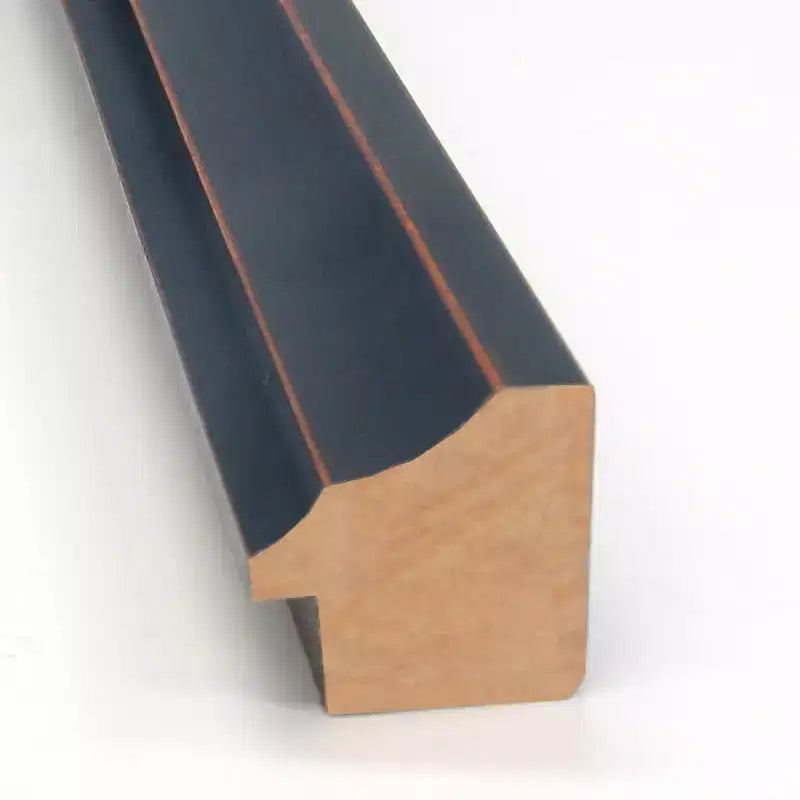 20" x 26" Non-Beveled Scoop Wood Bathroom Wall Mirror - Dark Bronze Finish