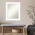 24" x 30" Non-Beveled Cabinet White Wall Mirror