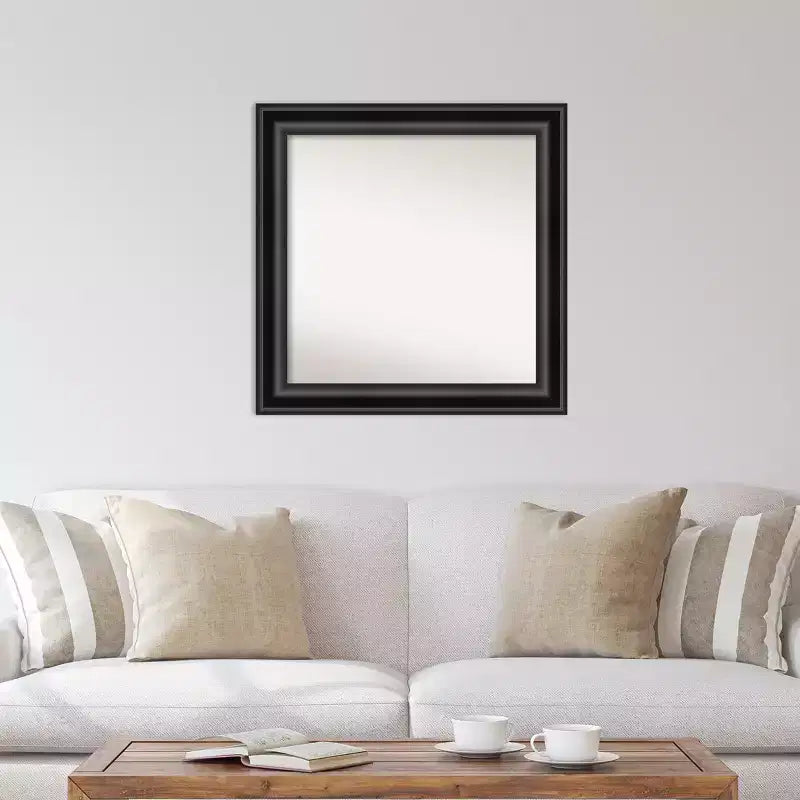 Framed Square Wall Mirror - Grand Black