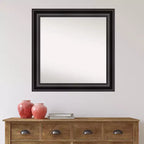 Framed Square Wall Mirror - Grand Black