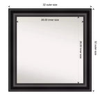 Framed Square Wall Mirror - Grand Black