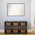41" x 30" Non-Beveled Dove Greywash Square Wall Mirror