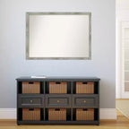 41" x 30" Non-Beveled Dove Greywash Square Wall Mirror
