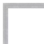 40" x 29" Non-Beveled Brushed Nickel Narrow Frame Wall Mirror - Modern Rectangle, Polystyrene Frame