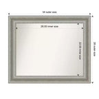 27.5" x 33.5" Silver Framed Rectangular Wall Mirror