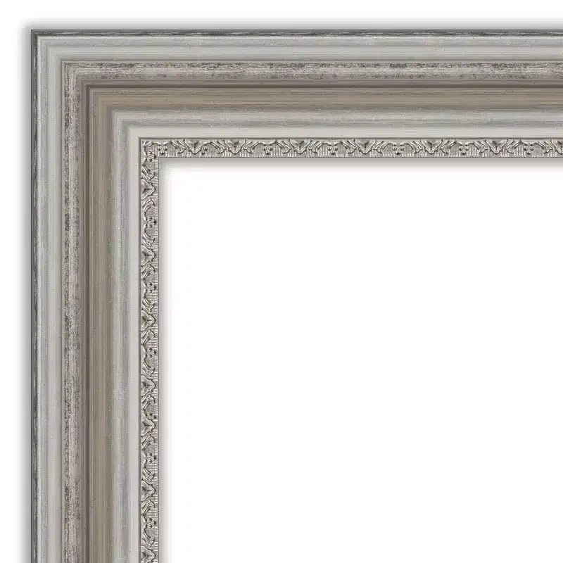 27.5" x 33.5" Silver Framed Rectangular Wall Mirror