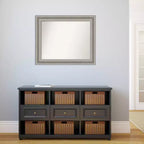 27.5" x 33.5" Silver Framed Rectangular Wall Mirror