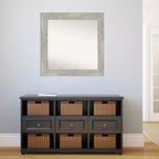 32" x 32" Non-Beveled Dove Gray Wash Square Wall Mirror