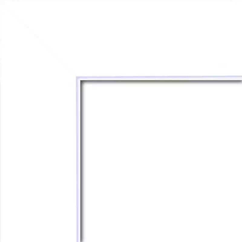 43" x 32" Non-Beveled White Wood Frame Wall Mirror - Rectangular Design with Mounting Hardware