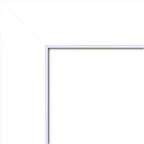43" x 32" Non-Beveled White Wood Frame Wall Mirror - Rectangular Design with Mounting Hardware