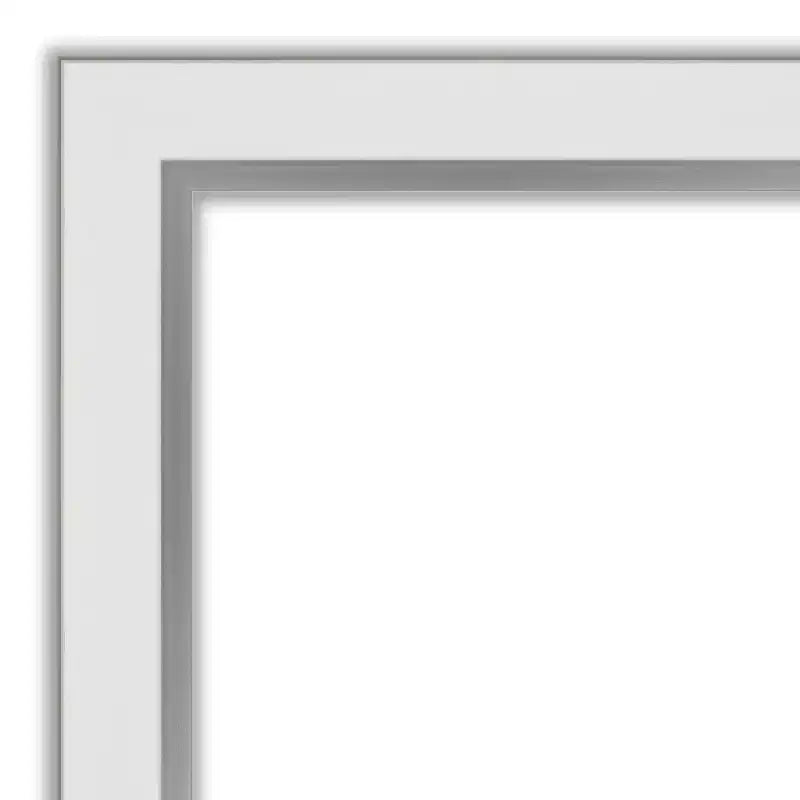29" x 29" Non-Beveled Square Wall Mirror - Modern Polystyrene Frame with Mounting Hardware