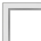 29" x 29" Non-Beveled Square Wall Mirror - Modern Polystyrene Frame with Mounting Hardware