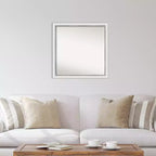 29" x 29" Non-Beveled Square Wall Mirror - Modern Polystyrene Frame with Mounting Hardware