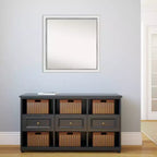 29" x 29" Non-Beveled Square Wall Mirror - Modern Polystyrene Frame with Mounting Hardware