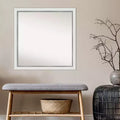 29" x 29" Non-Beveled Square Wall Mirror - Modern Polystyrene Frame with Mounting Hardware