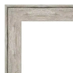 33" x 27" Non-Beveled Crackled Metallic Silver Bathroom Wall Mirror - Rectangle, Polystyrene Frame, Wall Mounted