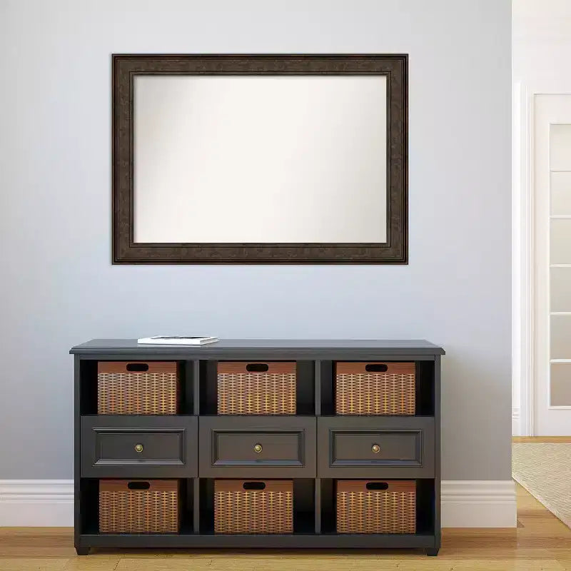 42" x 30" Ridge Bronze Framed Bathroom Wall Mirror