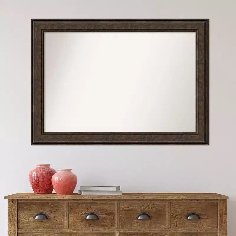 42" x 30" Ridge Bronze Framed Bathroom Wall Mirror