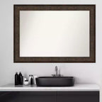 42" x 30" Ridge Bronze Framed Bathroom Wall Mirror