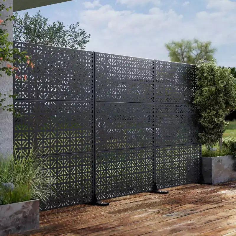 72 inch Galvanized Steel Room Divider Privacy Screen