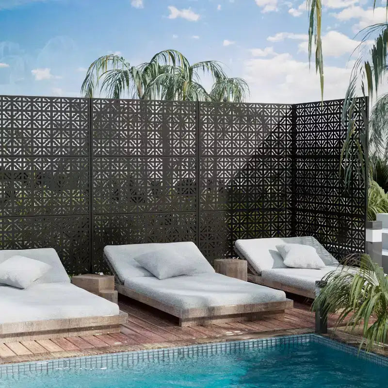 72 inch Galvanized Steel Room Divider Privacy Screen