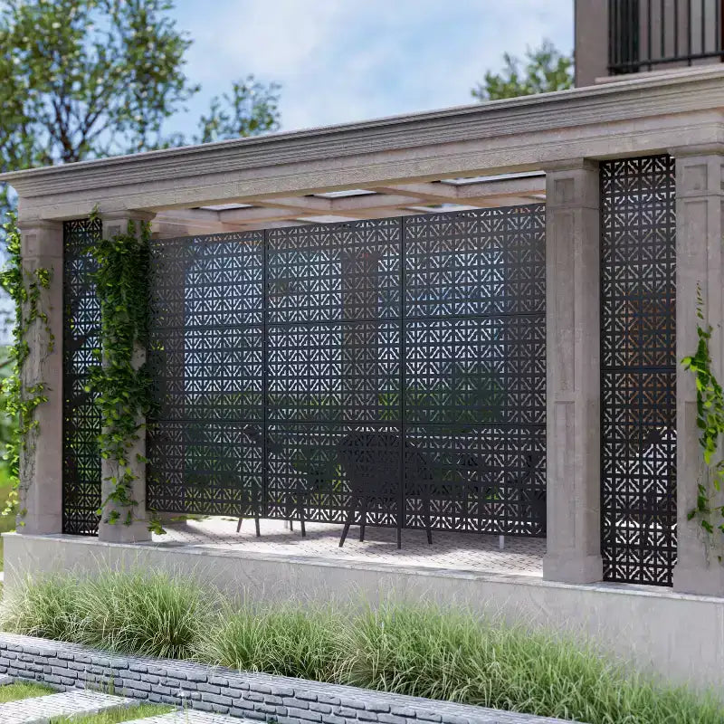 72 inch Galvanized Steel Room Divider Privacy Screen