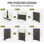 72 inch Galvanized Steel Room Divider Privacy Screen