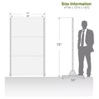 72 inch Galvanized Steel Room Divider Privacy Screen