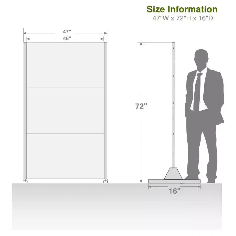 72 inch Galvanized Steel Room Divider Privacy Screen