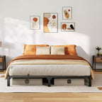 King Size Metal Bed Frame with Iron Slats