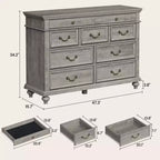 9-Drawer Dresser with Metal Frame