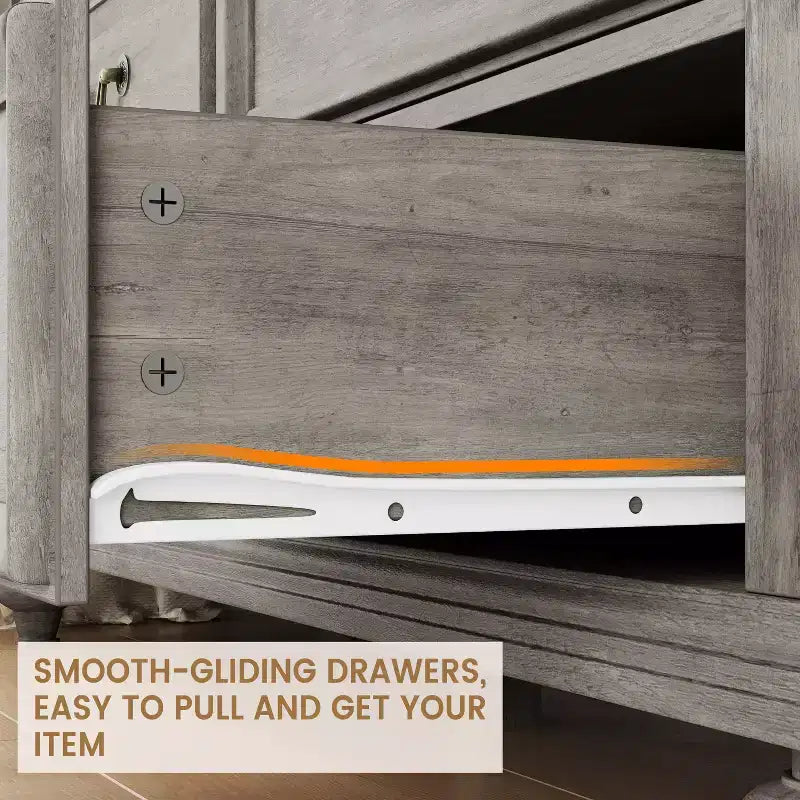 9-Drawer Dresser with Metal Frame