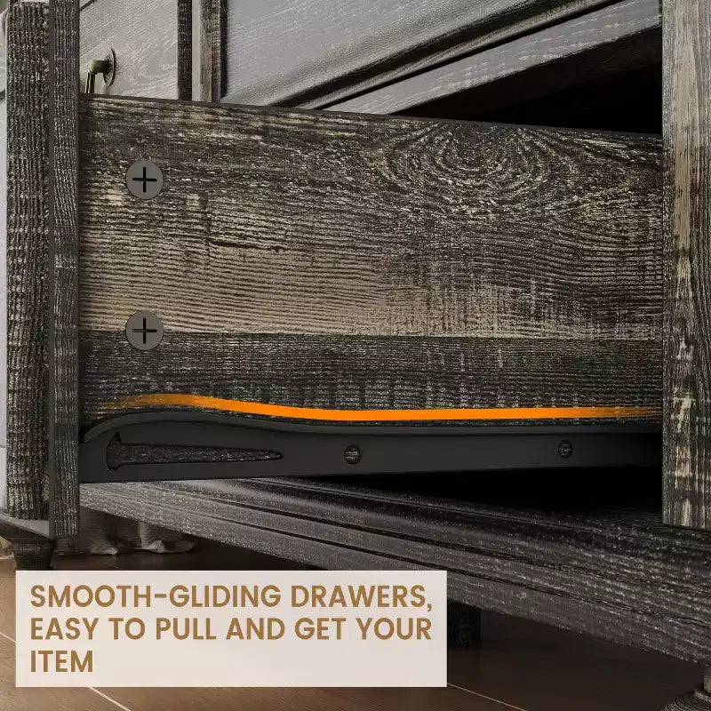 9-Drawer Dresser with Metal Frame