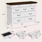 9-Drawer Dresser with Metal Frame