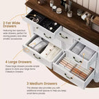 9-Drawer Dresser with Metal Frame