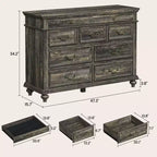 9-Drawer Dresser with Metal Frame