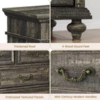 9-Drawer Dresser with Metal Frame