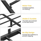 Metal Platform Bed Frame with Under Bed Storage - No Box Spring Required