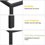 Metal Platform Bed Frame with Under Bed Storage - No Box Spring Required