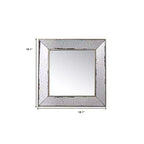 18-Inch Square Metal Framed Antiqued Wall Mirror