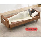 75-Inch Convertible Futon Sofa Bed with Adjustable Backrest