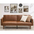 75-Inch Convertible Futon Sofa Bed with Adjustable Backrest