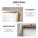 36 x 24 Inch Aluminum Alloy Frame Wall Mirror - Rectangle Vanity Mirror for Bathroom, Bedroom, Entryway - Gold Finish