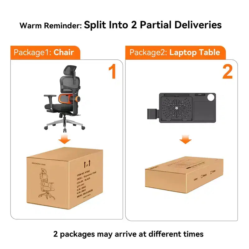Ergonomic Office Chair with Footrest and 4D Armrests