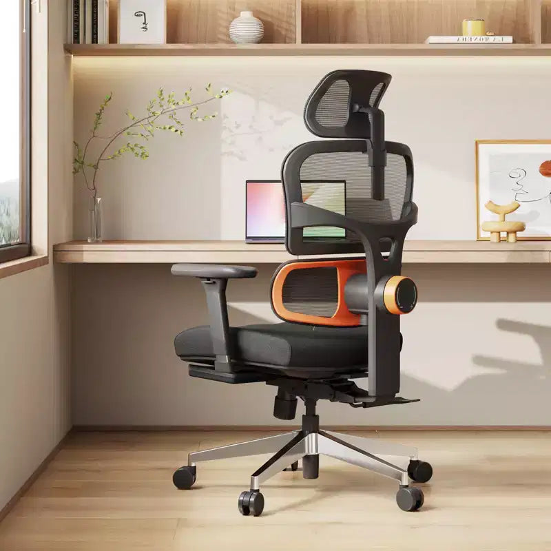 Ergonomic Office Chair with Footrest and 4D Armrests