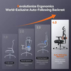 Ergonomic Office Chair with Footrest and 4D Armrests