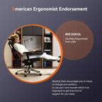 Ergonomic Office Chair with Footrest and 4D Armrests