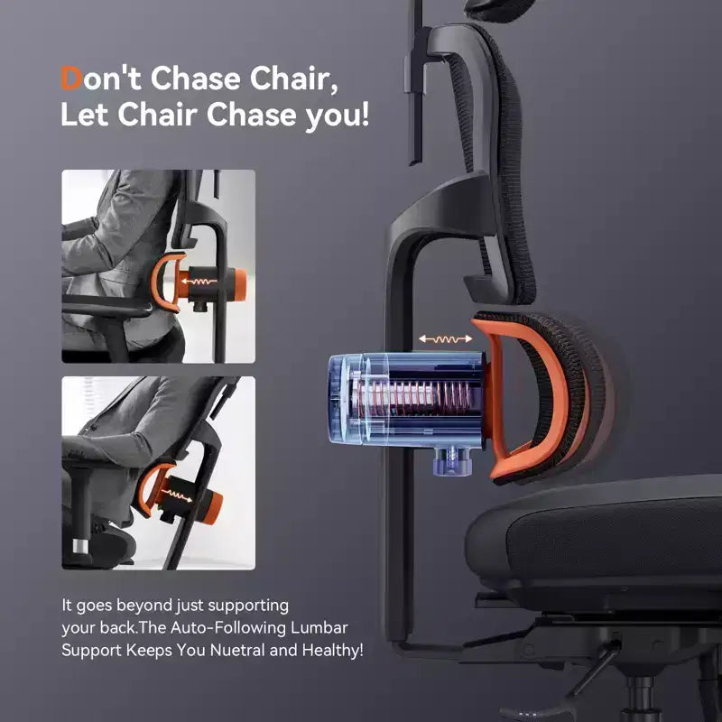 Ergonomic Office Chair with Footrest and 4D Armrests
