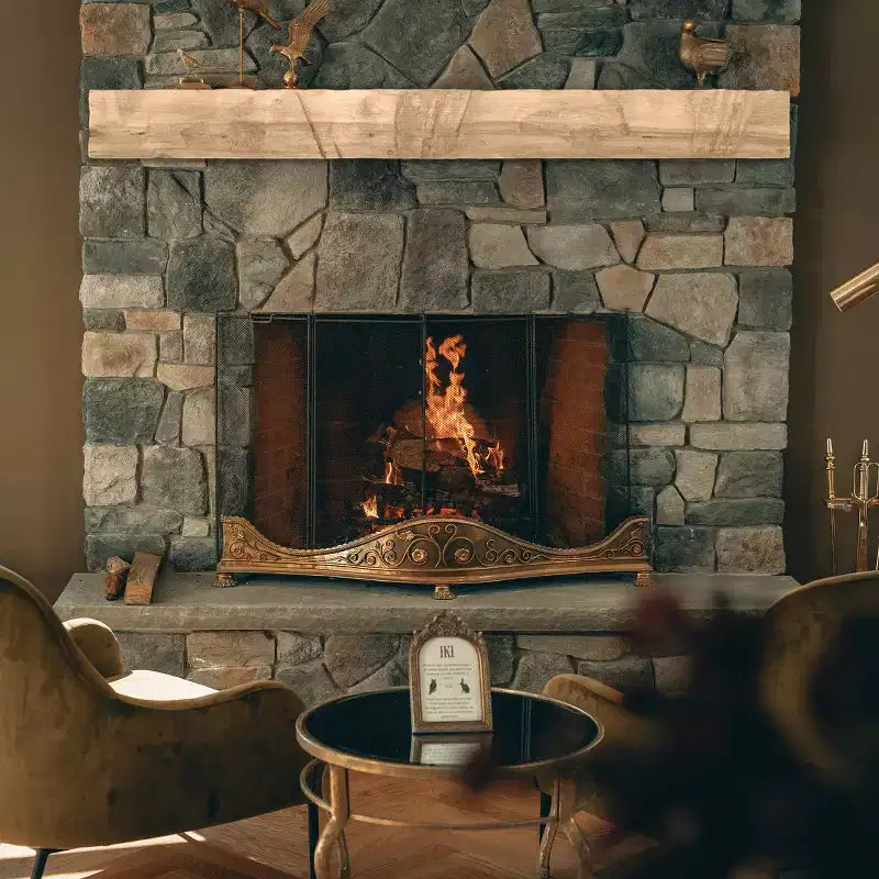 Hand Hewn Mantel Beam - 4x8