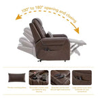 Electric Power Lift Recliner with Heat and Massage for Elderly
